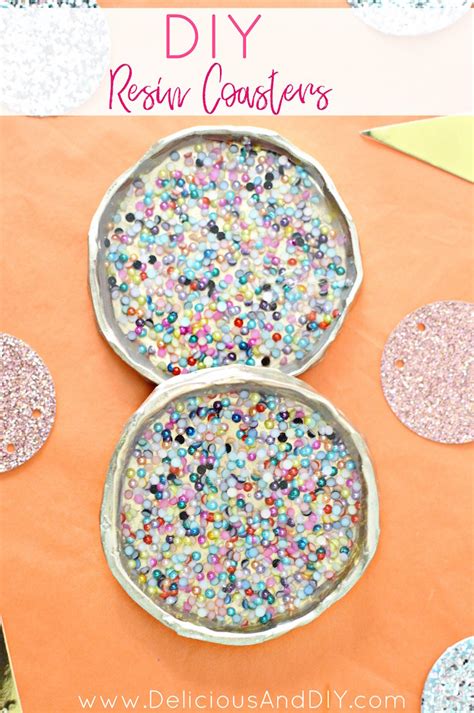 Festive Resin Coasters (Rustic Finish) - Delicious And DIY