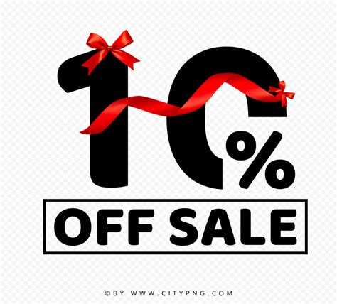 Discount 10 Percent Off Sale Sign Logo PNG Image | Citypng