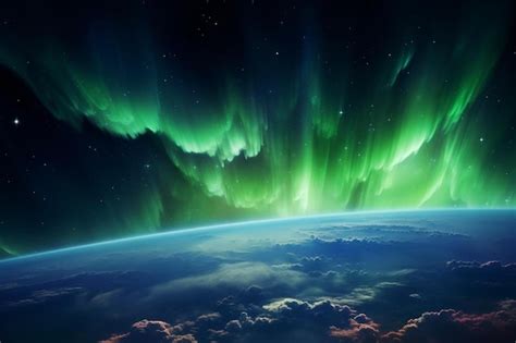 Premium AI Image | the aurora borealis over the earth