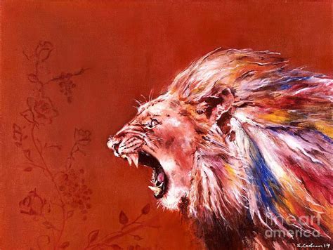 Roaring Lion Painting at PaintingValley.com | Explore collection of Roaring Lion Painting