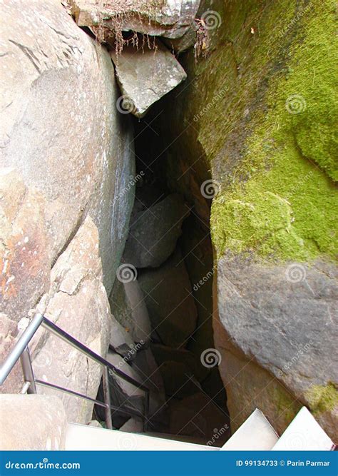 A Natural Rock Cave with Steps - Edakkal Caves in Wayanad, Kerala ...