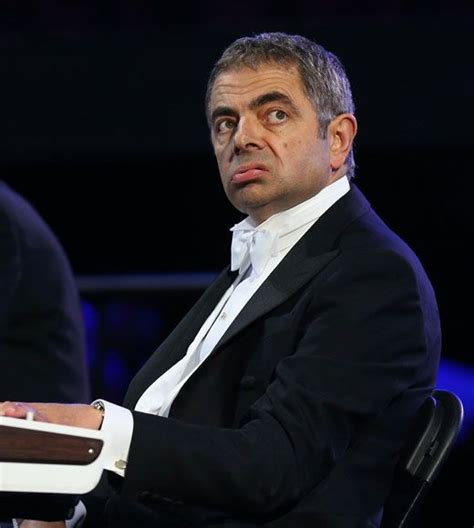 Rowan Atkinson performing his character, Mr. Bean, for the London ...