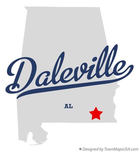 Map of Daleville, AL, Alabama