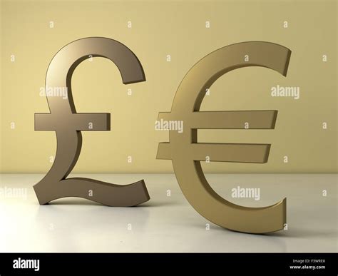 Euro and pound sterling sign Stock Photo - Alamy