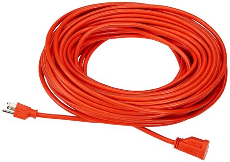 Amazon Basics 100-Foot 3-Prong Vinyl Indoor/Outdoor Extension Cord - 10 Amps, 1250 Watts, 125 ...