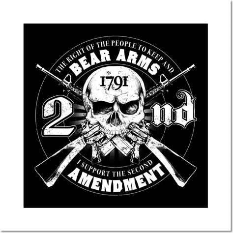 2nd Amendment Skull Logo Patch - Second Amendment Rights - Posters and ...