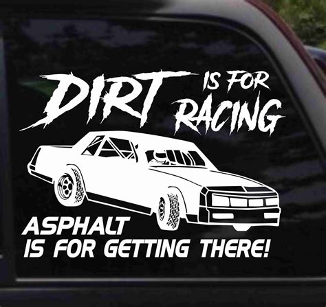 Dirt is for Racing Stock Car Decal - Etsy