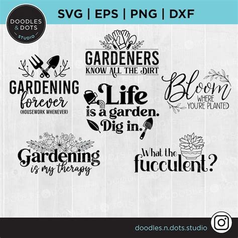 Garden Sayings Svg Garden Svg Bundle Funny Gardening Svgs - Etsy