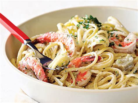 Shrimp and Artichoke Linguine Alfredo Recipe - Sunset Magazine