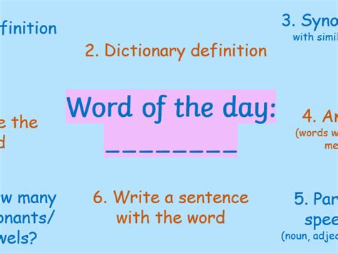 Word of the Day (template) | Teaching Resources