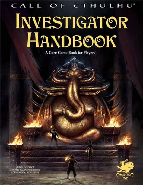 Chaosium Inc. - Call of Cthulhu (7th Edition): Investigator Handbook # ...