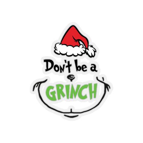 Grinch Stickers Christmas Stickers Resting Grinch Face Sticker | Etsy