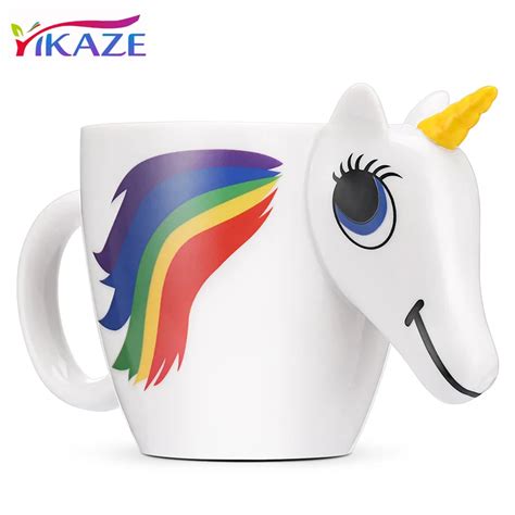 Cartoon Unicorn Mug Ceramic Color Changing Cup Original 3D Heat ...