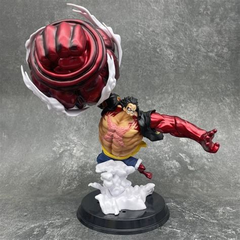 One Piece Anime Figure 26cm GK Big Fist Monkey D Luffy Gear Fourth Ver. Action Figure PVC ...