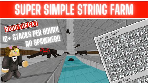 Minecraft - Super Simple String Farm!! by RohoTheCat on DeviantArt