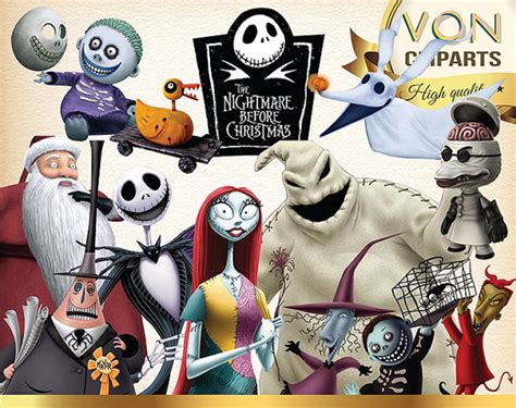 Nightmare Before Christmas Characters Clipart