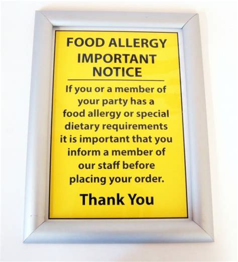 Food Allergy Sign | Printway