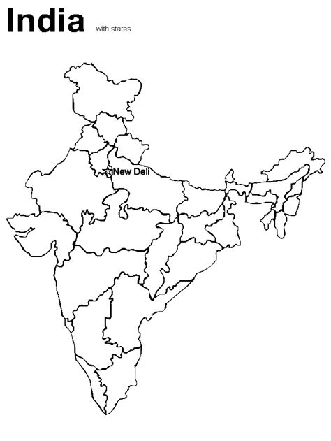 Drawing Of India Map With States