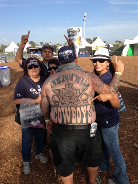 Dallas Cowboys fan with a unique tattoo