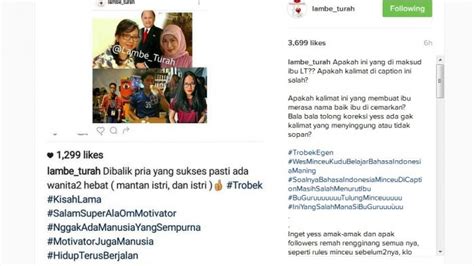 Lambe Turah Posting Screenshoot Instagram yang Jadi Bahan Laporan Istri Mario Teguh ke Polisi ...