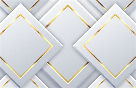 Modern white background with shiny gold geometric element. Elegant ...