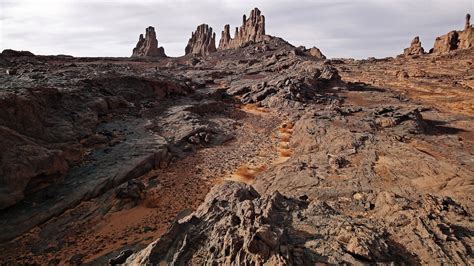 Africa Algeria Desert Landscape National Park Rock Sahara Stone Tassili ...