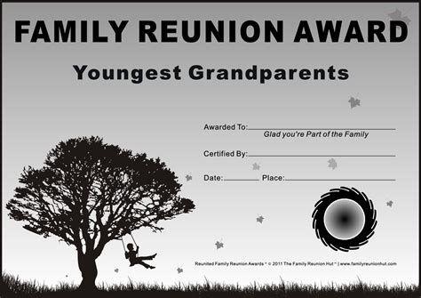 Free Printable Family Reunion Certificates - FREE PRINTABLE TEMPLATES