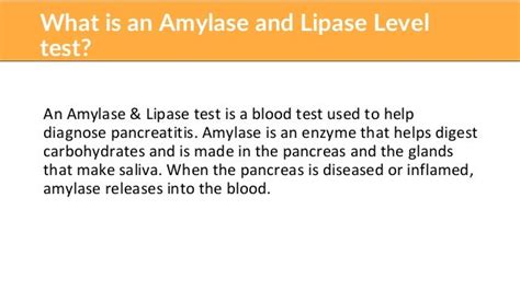 Amylase and Lipase Level