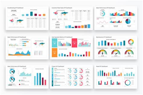 KPI Dashboard PowerPoint Template Diagrams | Powerpoint templates, Kpi ...