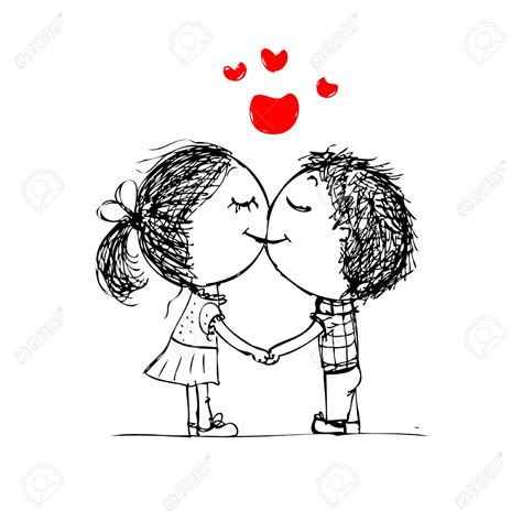 Cute Couple Cartoon Drawing at GetDrawings | Free download