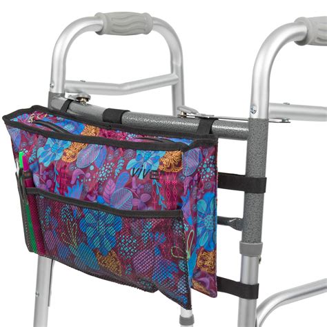 Vive Zimmer Frame Bag - Walker Water Resistant Accessory Basket Provides Hands Free Storage ...