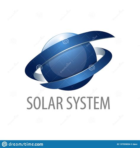 Solar System. Sphere Motion Logo Concept Design. 3D Three Dimensional Style Stock Vector ...