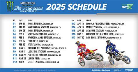 Ama Supercross 2025 Schedule And Tickets Release Date - Dixie Lesley