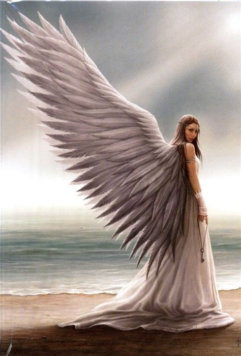 Angel with key | Ángeles y hadas, Ángeles, Anne stokes