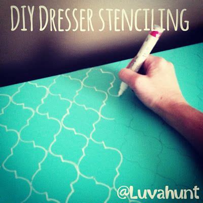 Dresser Stenciling | Diy dresser, Stencil diy, Diy home furniture