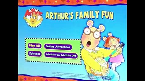 Arthur’s family fun dvd menu - YouTube