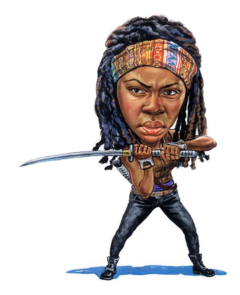 Danai Gurira As Michonne Painting by Art