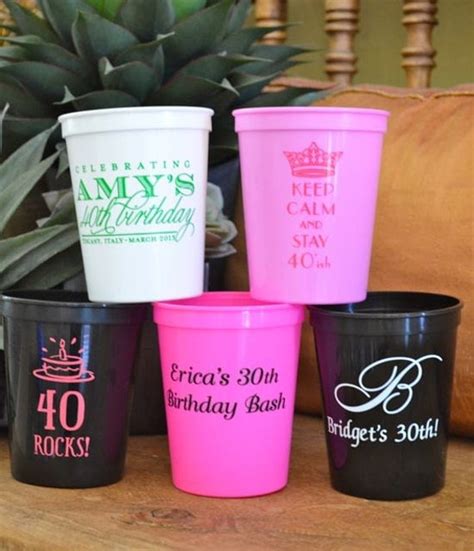 Personalized Birthday Party Cups Custom Stadium Party Cups