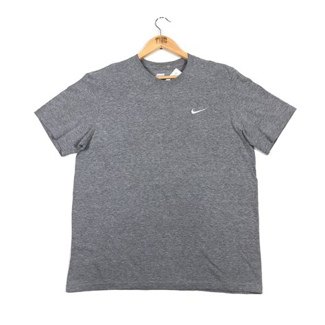 Nike Classic Embroidered Essential Logo T-Shirt - Grey - L - TMC ...