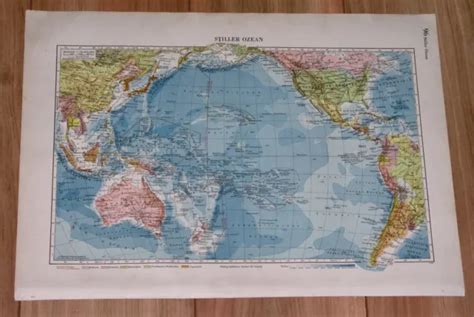 1940 ORIGINAL VINTAGE Wwii Map Of Oceania Pacific Australia New Zealand Hawaii $17.00 - PicClick