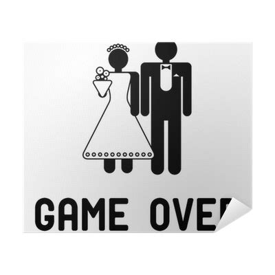 Poster Funny wedding symbol - Game Over - PIXERS.UK