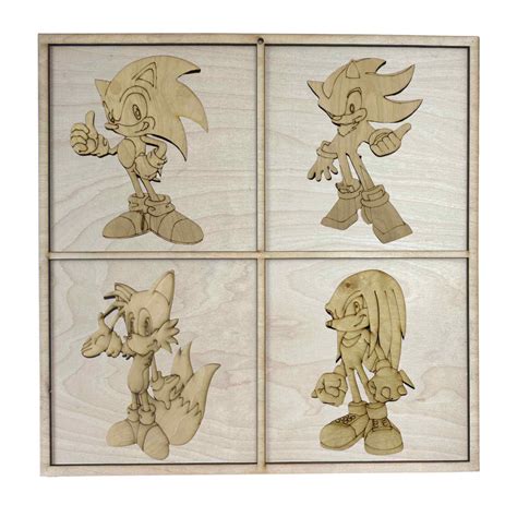 Sonic the Hedgehog Wood Craft | DIY Unfinished Color Your own