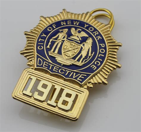 The New York police department NYPD detective police badge ...