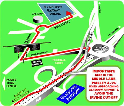 Glasgow Airport Map - TravelsFinders.Com