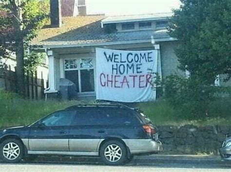 What If This Welcome Home Cheater Sign Was At Your House | Funny pictures, Funny photos