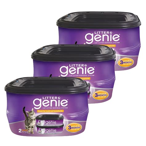 Litter Genie Cat Litter Disposal System Refills, Pack 3 - Count 6 - Walmart.com - Walmart.com