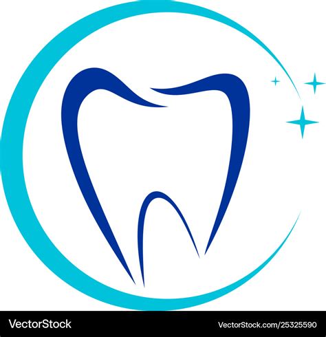 Dental tooth dentist logo Royalty Free Vector Image