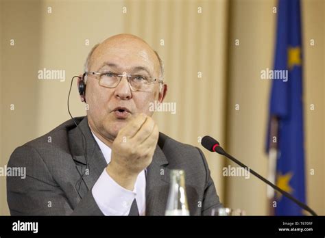 New French Minister of Finance Michel Sapin and Wolfgang Schäuble - joint press conference in ...