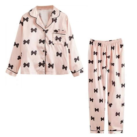 Kids Girls Satin Pajamas Set Silk Pjs 2 Piece Long Sleeve Button-Down ...