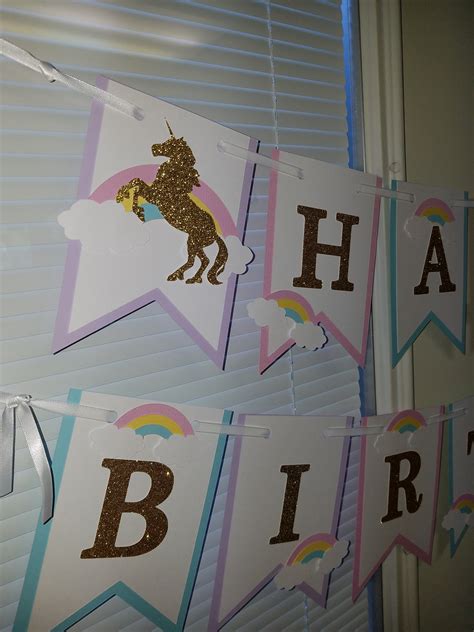 Unicorn Banner Unicorn Birthday Banner Unicorn Decorations - Etsy